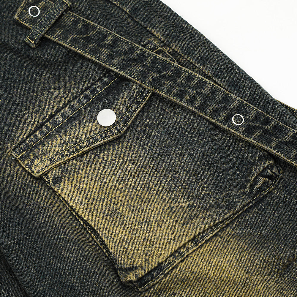 Functional Multi-pocket Workwear Jeans For Men Functional Multi-pocket Workwear Jeans For Men