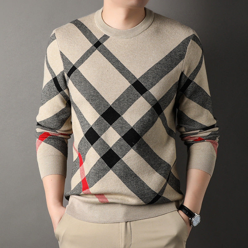 Autumn Sweater Men's Casual Loose Print Autumn Sweater Men's Casual Loose Print
