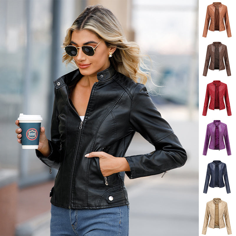 European And American Women's Leather Jackets European And American Women's Leather Jackets