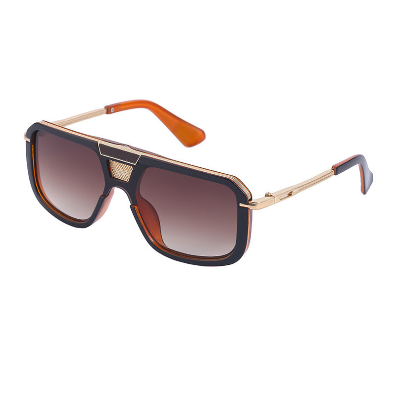 Retro Square Sun Men's European And American Large Frame Sunglasses Women Retro Square Sun Men's European And American Large Frame Sunglasses Women