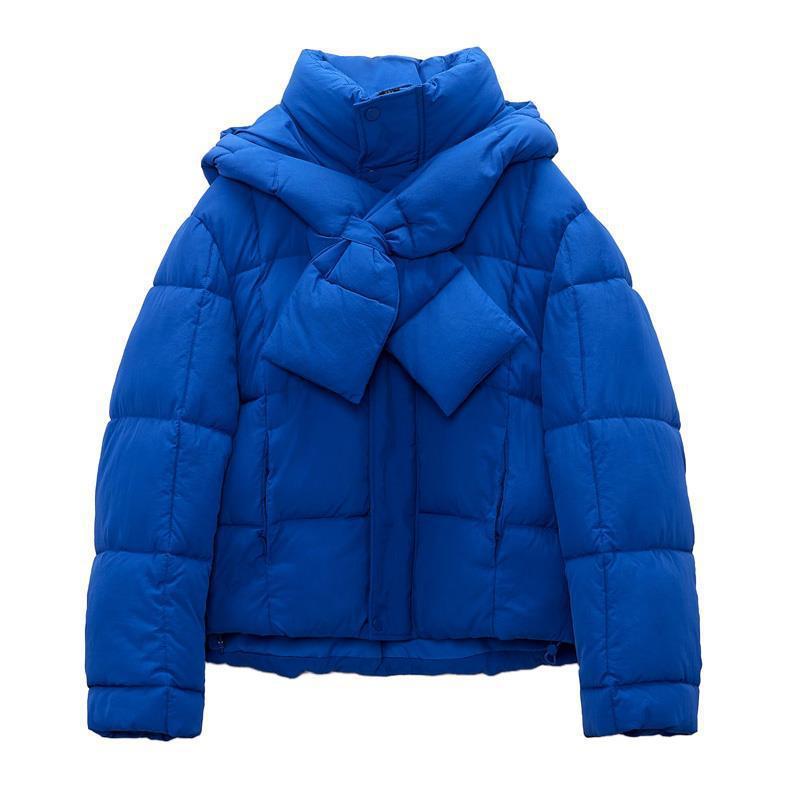 Warm Detachable Cotton With Scarf Jacket Women Warm Detachable Cotton With Scarf Jacket Women