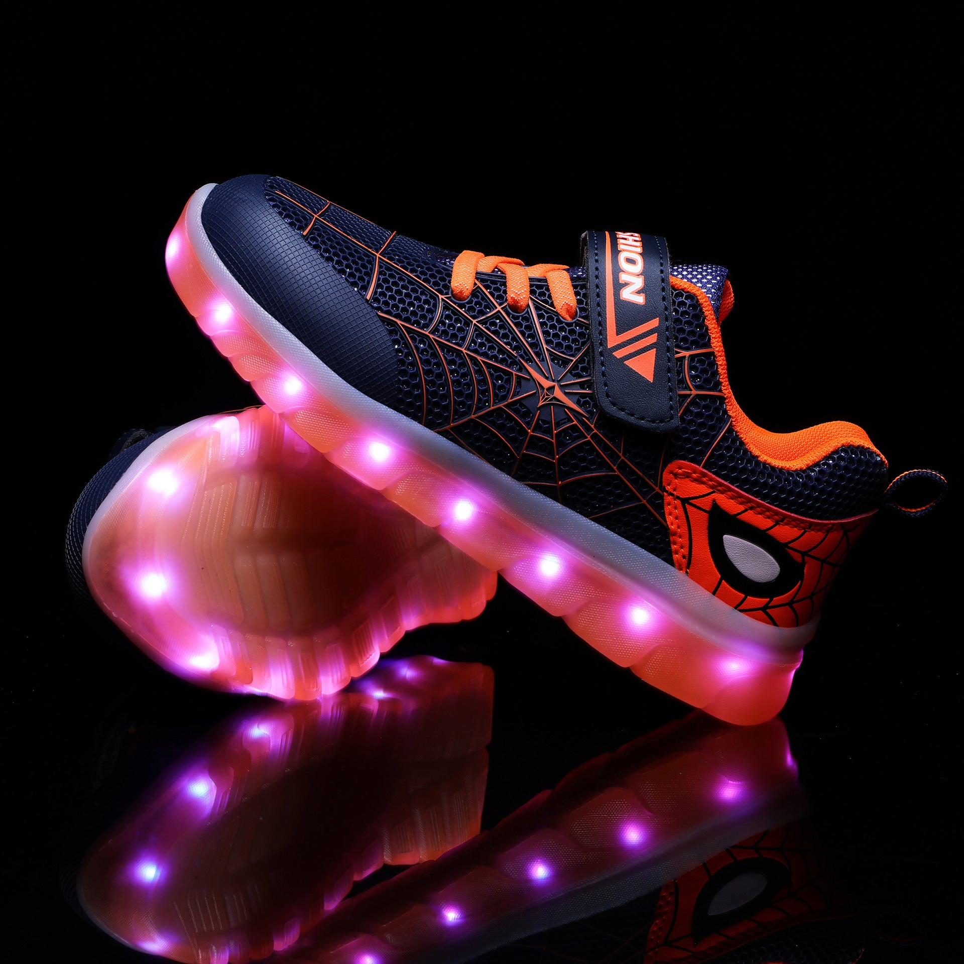 Size 26-37 Kids Led USB Recharge Glowing Shoes Children's Hook Loop Size 26-37 Kids Led USB Recharge Glowing Shoes Children's Hook Loop