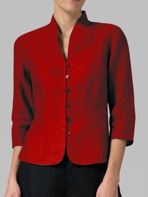 Cotton And Linen Short Women's Jackets Cotton And Linen Short Women's Jackets