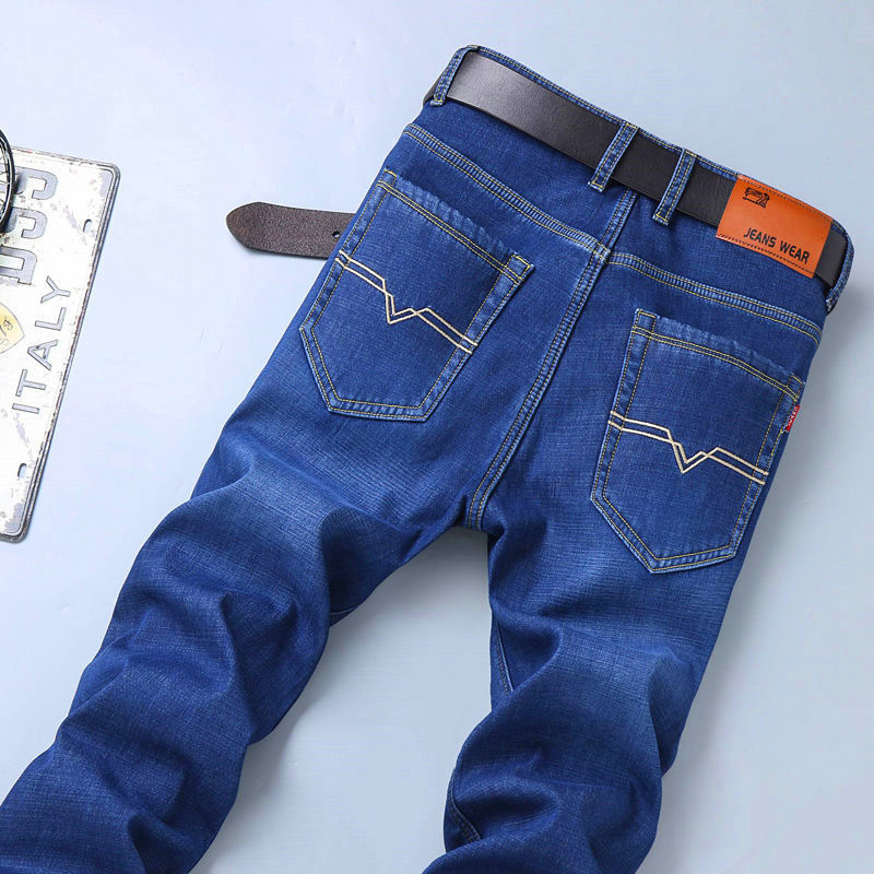 Summer Jeans Men Stretch Loose Ice Silk Summer Jeans Men Stretch Loose Ice Silk