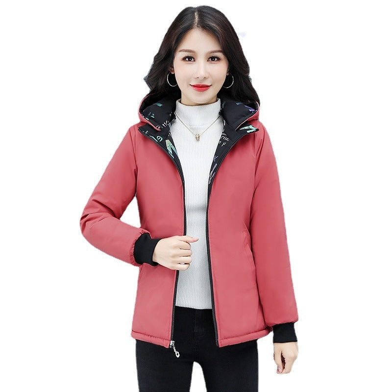 Women's Double-sided Down Cotton-padded Jacket Winter Women's Double-sided Down Cotton-padded Jacket Winter