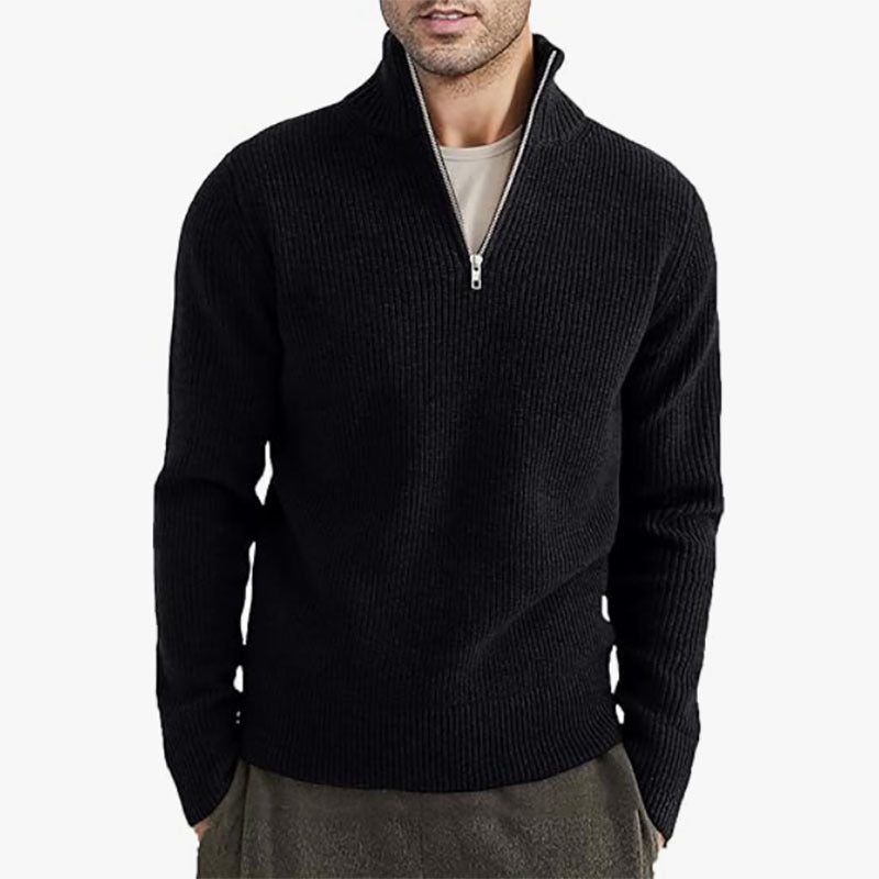 Men's Thickened Half-height Zip Collar Warm Sweater Coat Men's Thickened Half-height Zip Collar Warm Sweater Coat