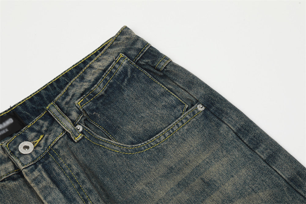 Fashion Washed And Worn Jeans Men Fashion Washed And Worn Jeans Men