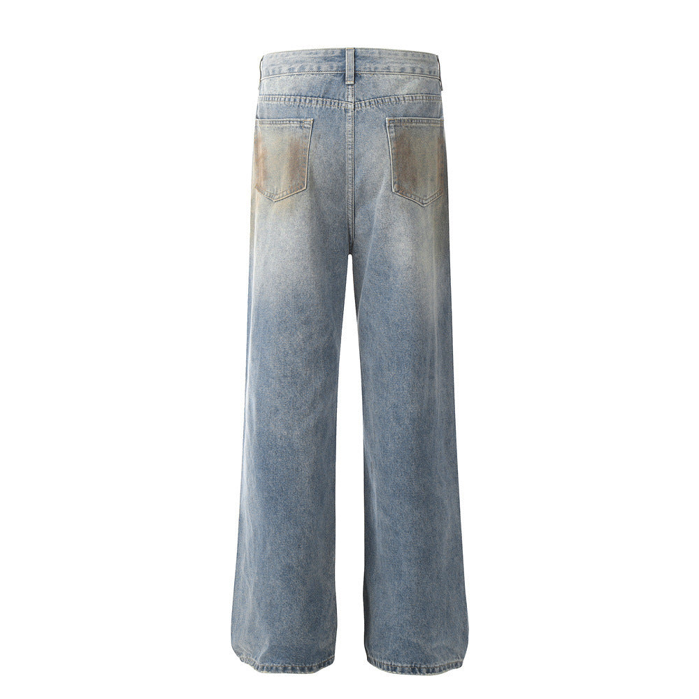 Fashion Dirty Make Old Ripped Jeans For Men Fashion Dirty Make Old Ripped Jeans For Men