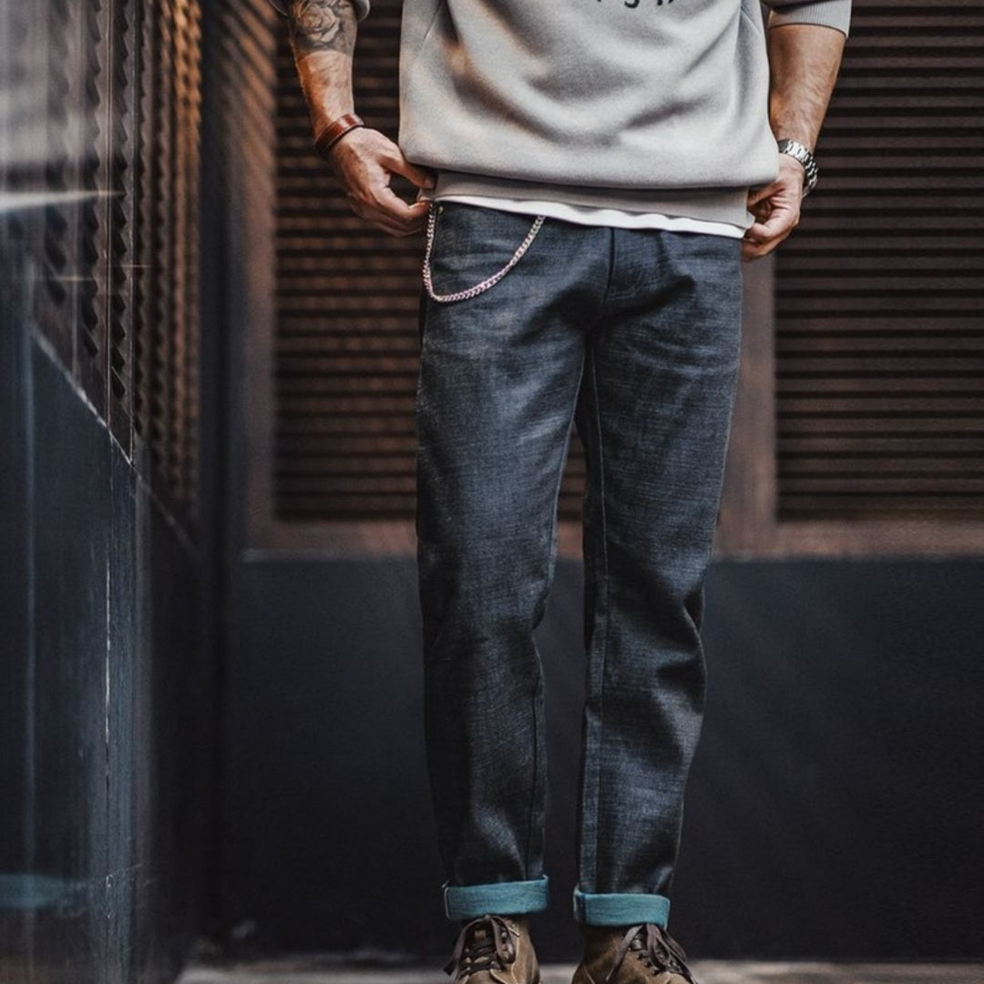 Workwear Retro Jeans Straight Men Workwear Retro Jeans Straight Men