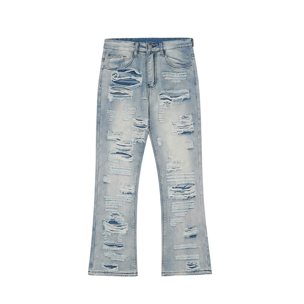 Fashion Flared Washed Jeans Men Fashion Flared Washed Jeans Men