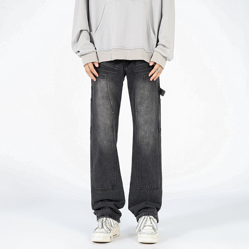 Men's American Street Logging Tooling Slightly Flared Jeans Men's American Street Logging Tooling Slightly Flared Jeans