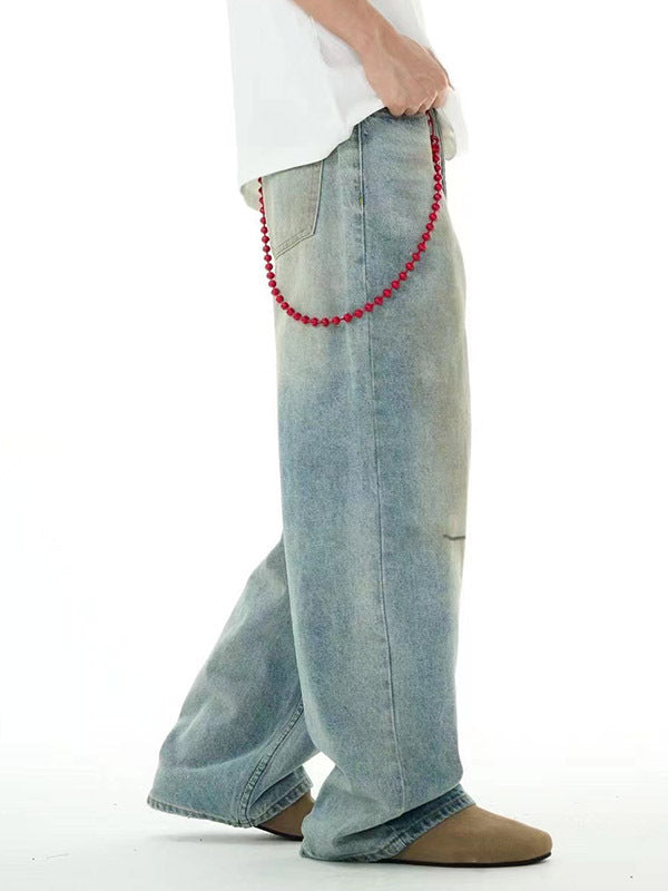 Special-interest Design Dirty Jeans Men's Belt Accessories American Pu Shuai Loose Retro Special-interest Design Dirty Jeans Men's Belt Accessories American Pu Shuai Loose Retro