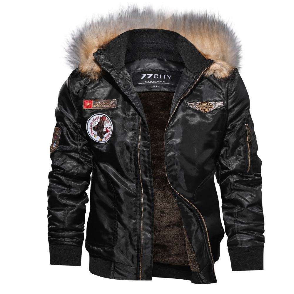Men's Winter Flight Jacket Thickened Cotton Coat Air Force Men's Winter Flight Jacket Thickened Cotton Coat Air Force