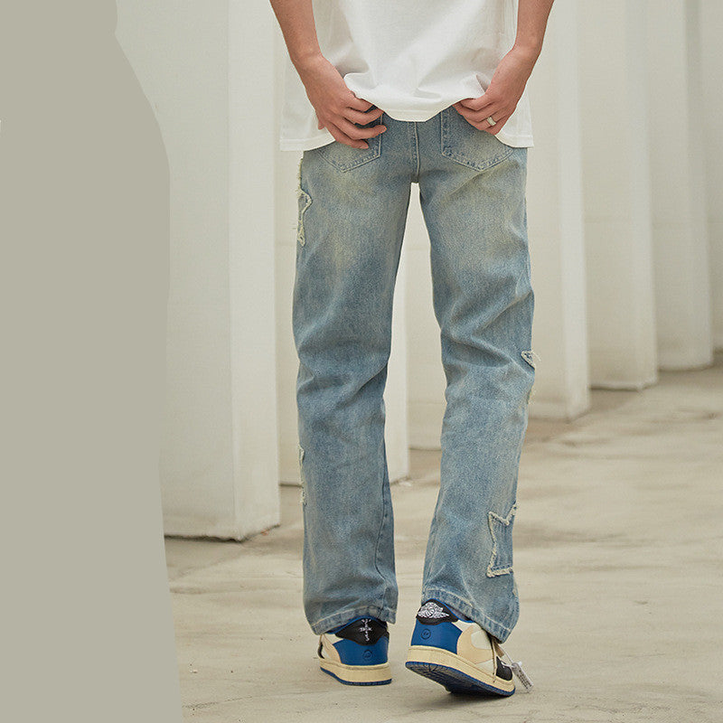 XINGX Patch Casual Jeans For Men And Women XINGX Patch Casual Jeans For Men And Women