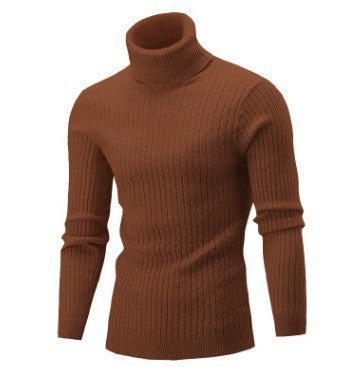 Men's Sweater Casual Retro Twisted Flower Turtleneck Knitting Men's Sweater Casual Retro Twisted Flower Turtleneck Knitting