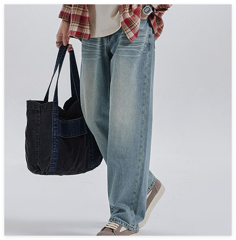 American All-match Jeans With Whiskers Men American All-match Jeans With Whiskers Men