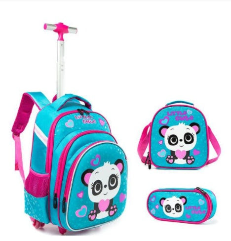 Three-piece Trolley Bag For Primary School Students Three-piece Trolley Bag For Primary School Students