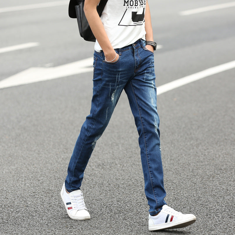 Summer Men's Denim Straight Pants Summer Men's Denim Straight Pants