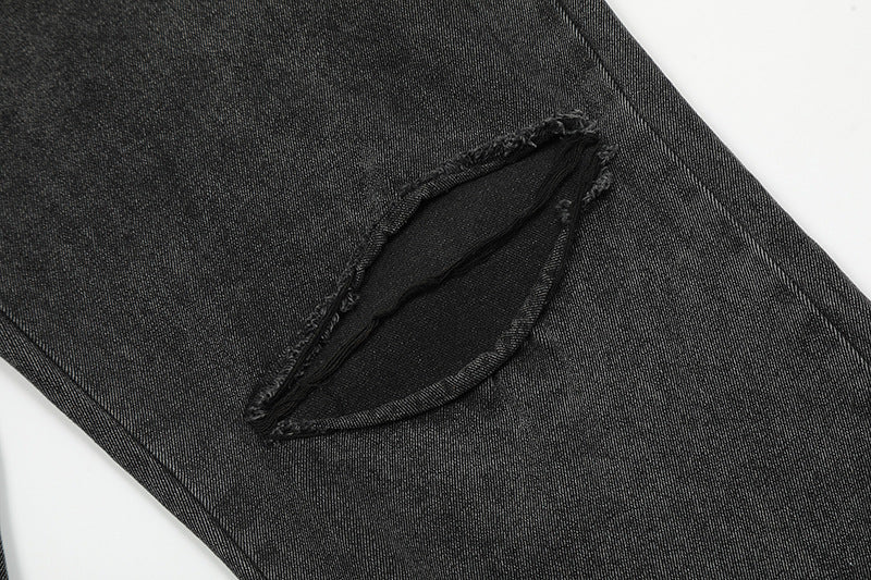 Dark Spider Embroidery Ripped Jeans For Men Dark Spider Embroidery Ripped Jeans For Men
