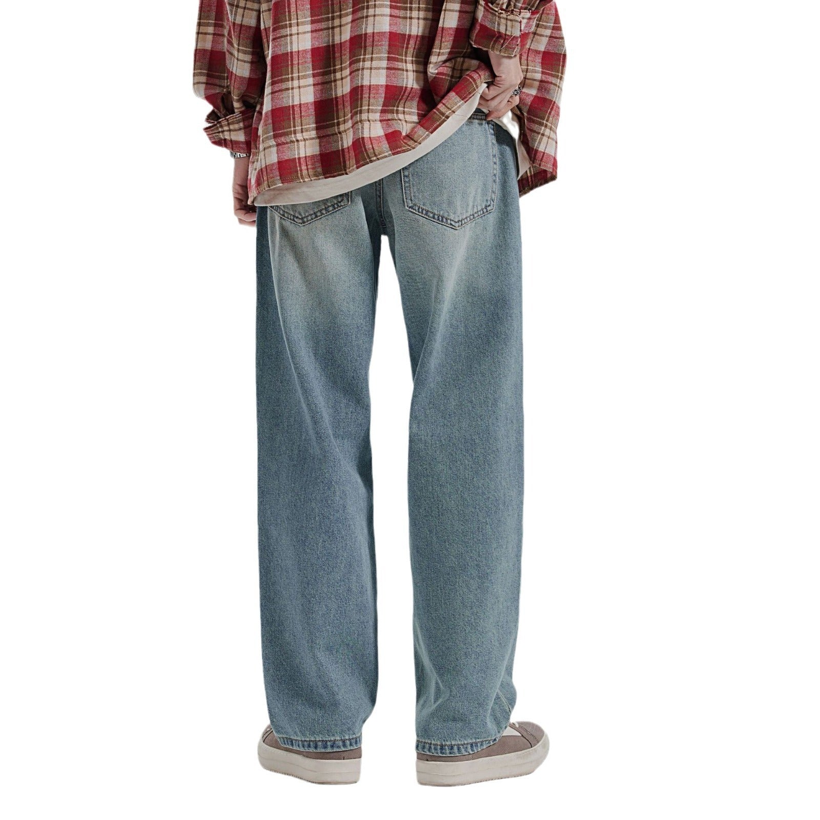 American All-match Jeans With Whiskers Men American All-match Jeans With Whiskers Men