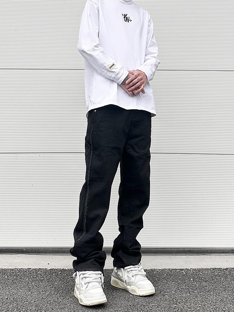 High Street Straight Leg Skinny Jeans Men Black And White High Street Straight Leg Skinny Jeans Men Black And White