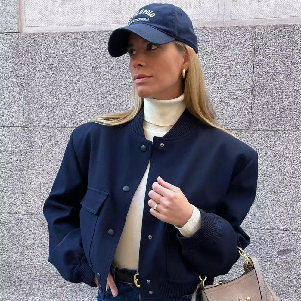 Fashion Jacket Stand Collar Coat For Women Fashion Jacket Stand Collar Coat For Women