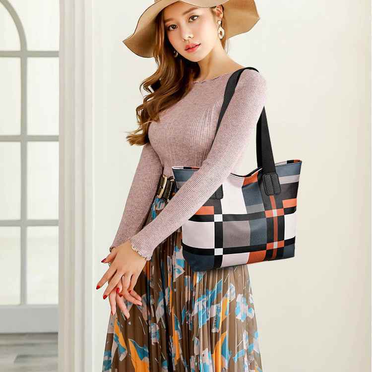 Fashion Women's Shoulder Handbag Plaid Fashion Women's Shoulder Handbag Plaid