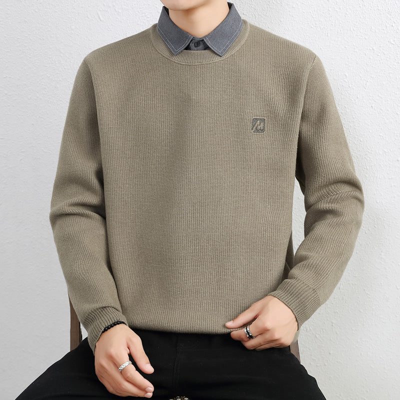 Simple Fake Two Pieces Sweaters Men Simple Fake Two Pieces Sweaters Men