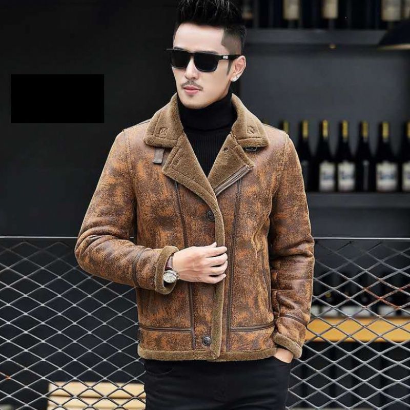 Fashion Personality Fur Integrated Men's Short Coat Fashion Personality Fur Integrated Men's Short Coat