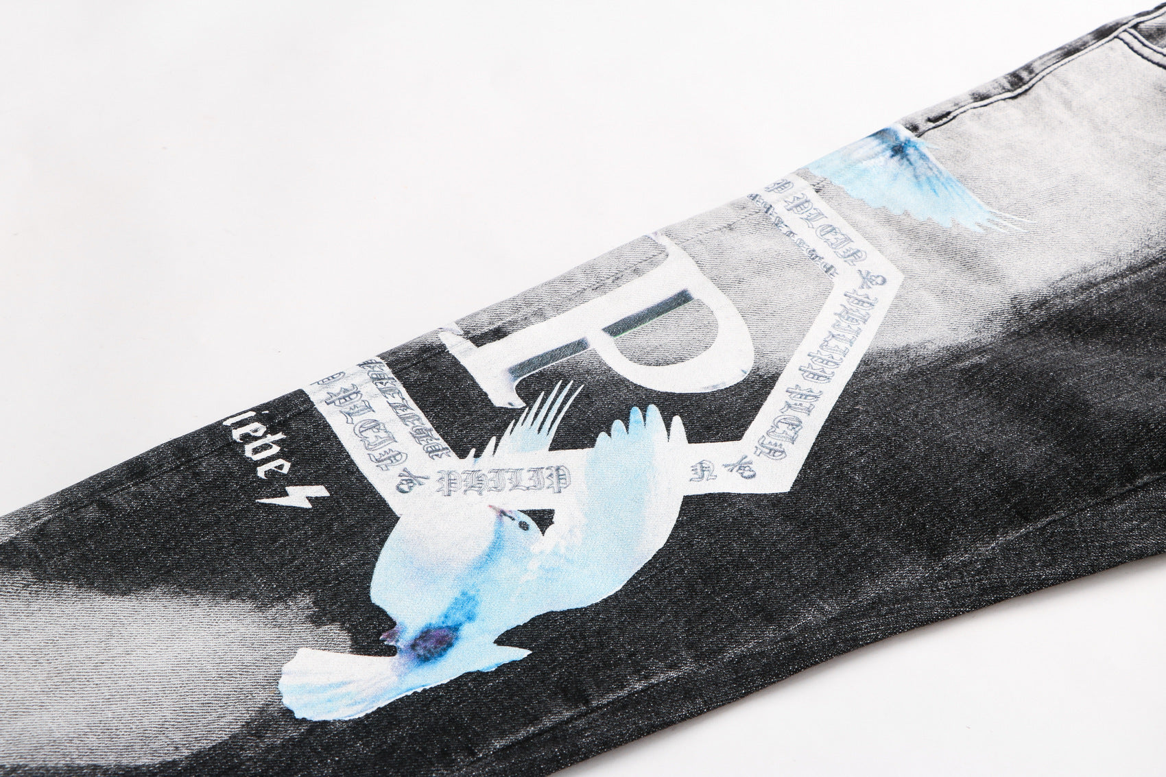 Human Bone Ripped Beggar Jeans Fashion Men Human Bone Ripped Beggar Jeans Fashion Men