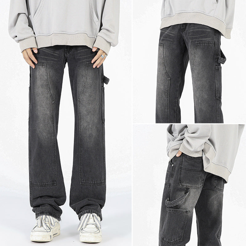 Men's American Street Logging Tooling Slightly Flared Jeans Men's American Street Logging Tooling Slightly Flared Jeans