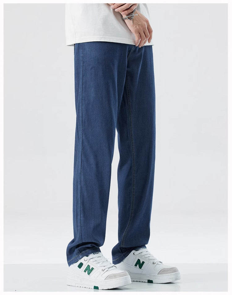 Men's Loose Straight Ice Silk Leisure Jeans Men's Loose Straight Ice Silk Leisure Jeans