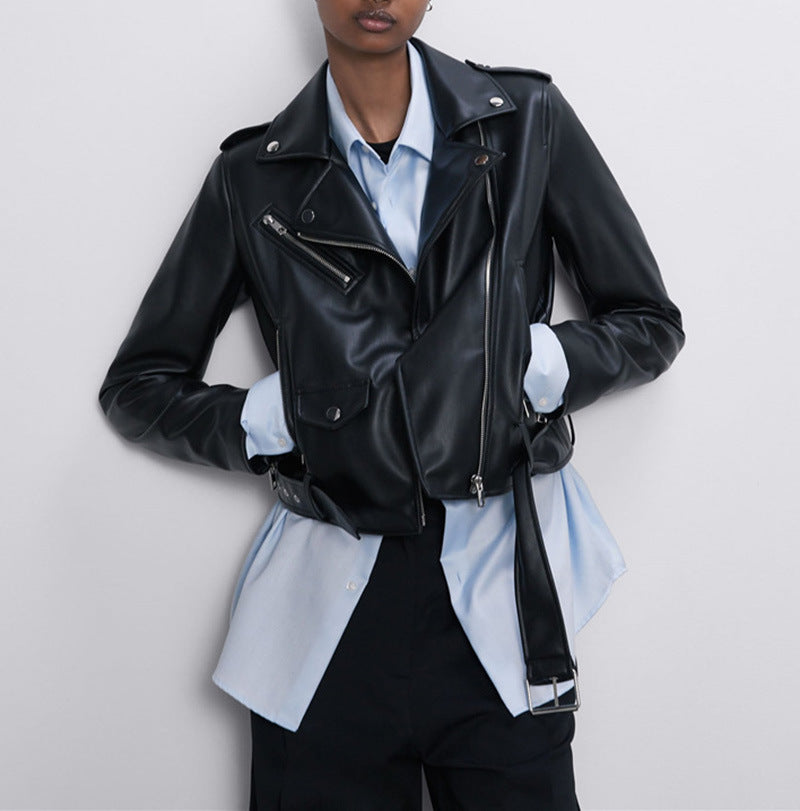 Women's Motorcycle Leather Jackets Autumn New Women's Motorcycle Leather Jackets Autumn New