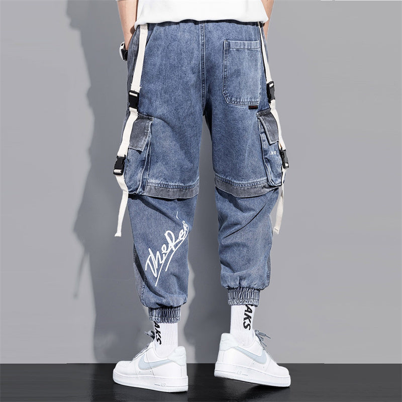 Workwear Jeans Men Fall Loose Hip-hop Workwear Jeans Men Fall Loose Hip-hop