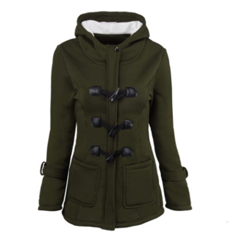 warm winter fur collar jackets women new horn button Long down coat women parka Plus Size female parka hoodies Women warm winter fur collar jackets women new horn button Long down coat women parka Plus Size female parka hoodies Women