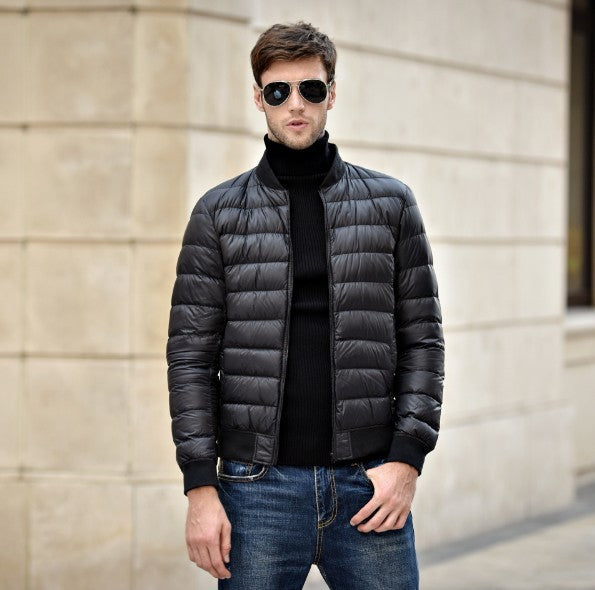 Men's Stand Collar Jacket Down Oversize Slim Fit Men's Stand Collar Jacket Down Oversize Slim Fit
