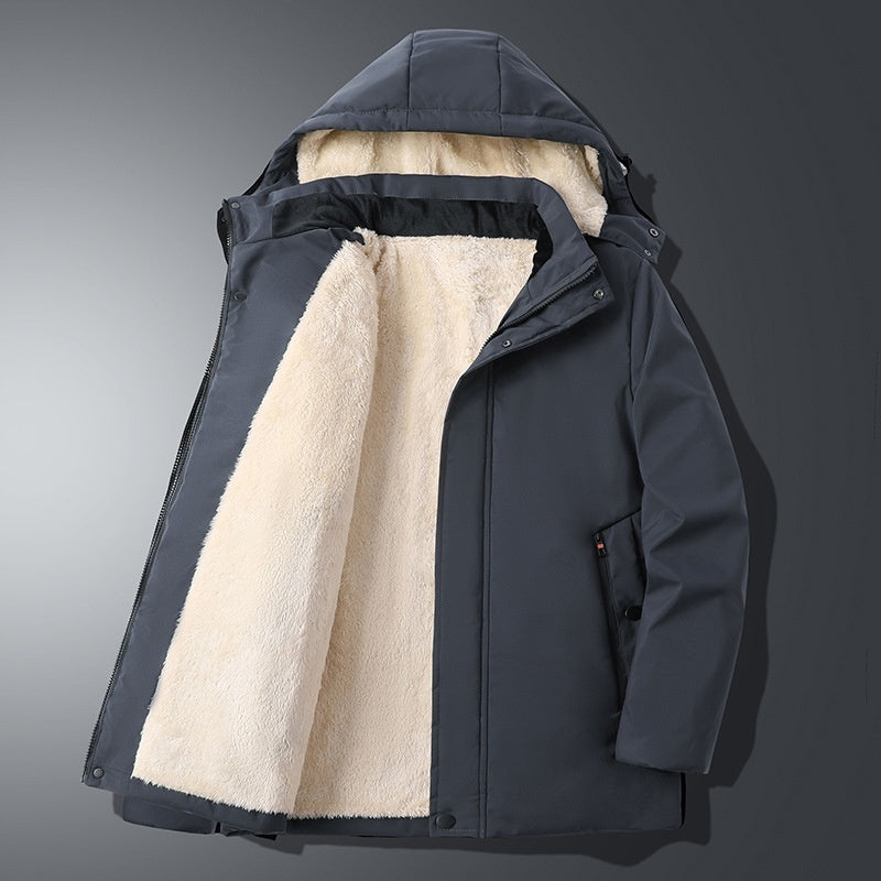 Winter Lambskin Warm Thickened Men's Cotton Clothes Winter Lambskin Warm Thickened Men's Cotton Clothes