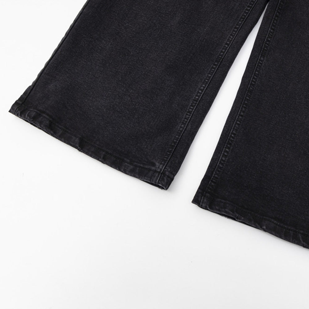 Fashion Washed Loose Wide Leg Jeans Men Fashion Washed Loose Wide Leg Jeans Men