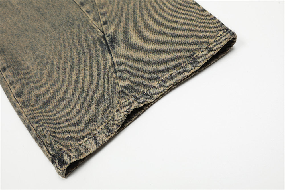 Washed Jeans Punk Fashion Brand Men Washed Jeans Punk Fashion Brand Men