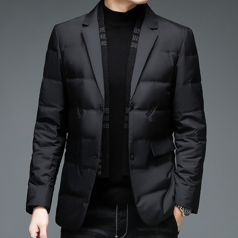 Winter Men's Suit Detachable Scarf Collar Casual Down Jacket Winter Men's Suit Detachable Scarf Collar Casual Down Jacket