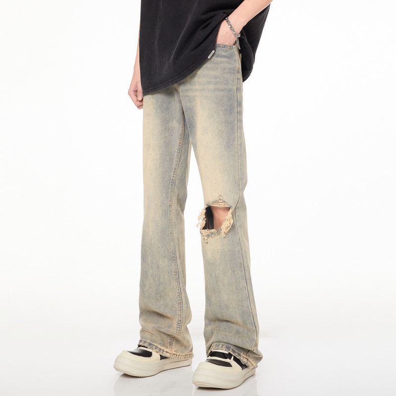 Washed Make Old Ripped Skinny Jeans For Men Washed Make Old Ripped Skinny Jeans For Men