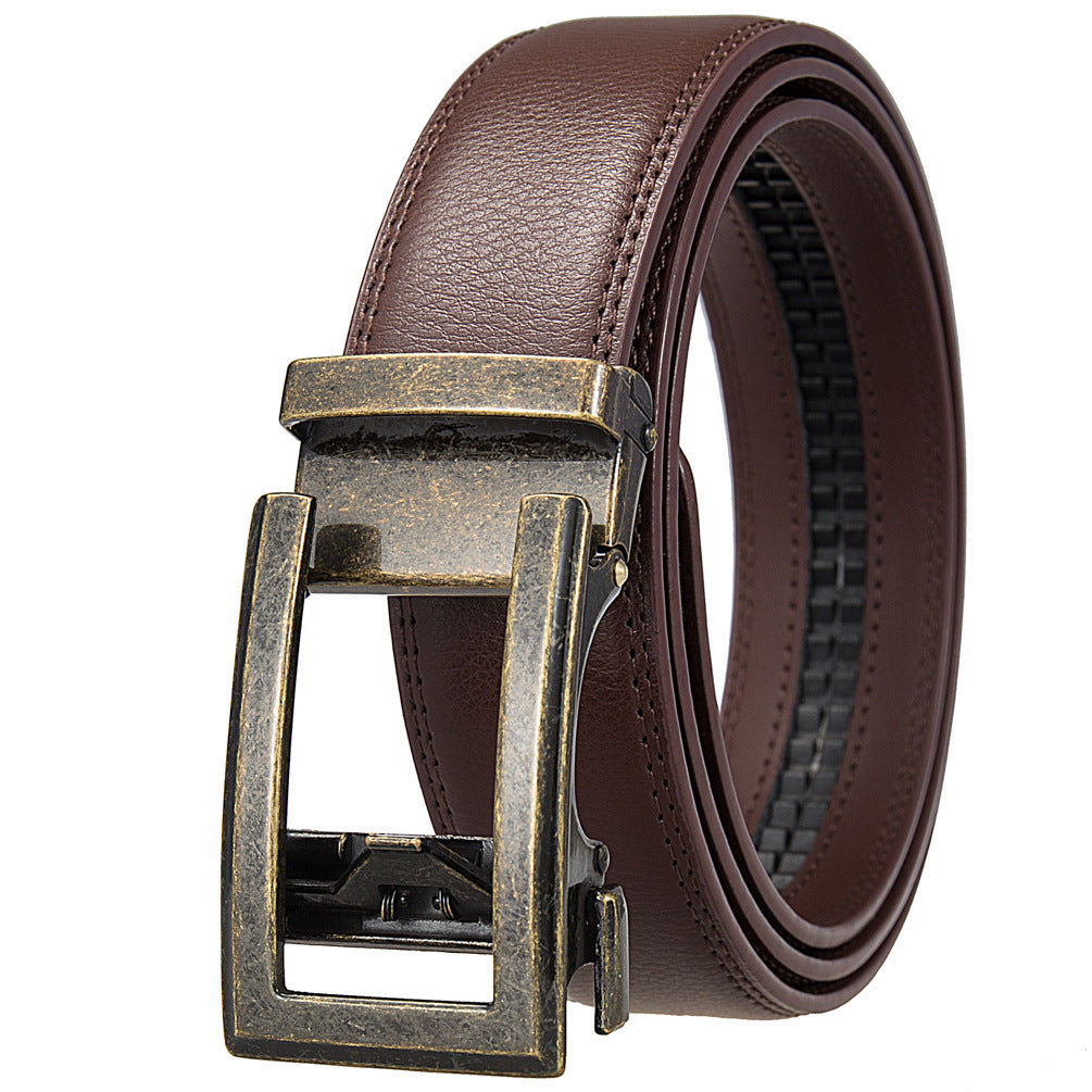 Antique Cowhide Men's Leather Belt Casual Business Comfort Click Belt Antique Cowhide Men's Leather Belt Casual Business Comfort Click Belt