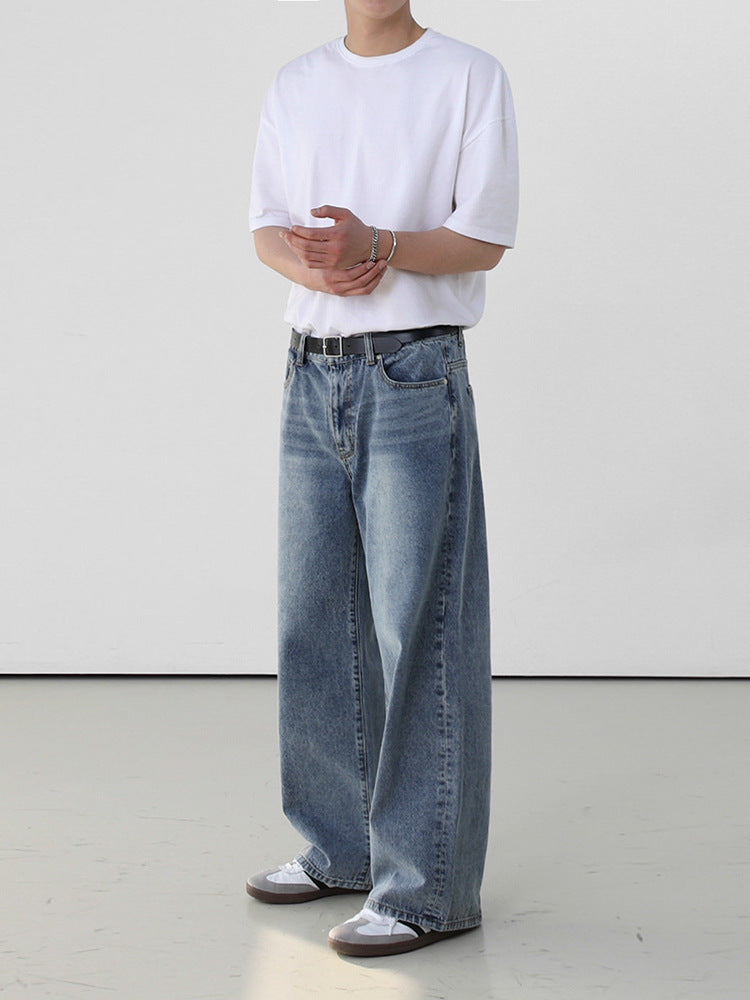 Fashion Personality Retro Washed Jeans Men Fashion Personality Retro Washed Jeans Men