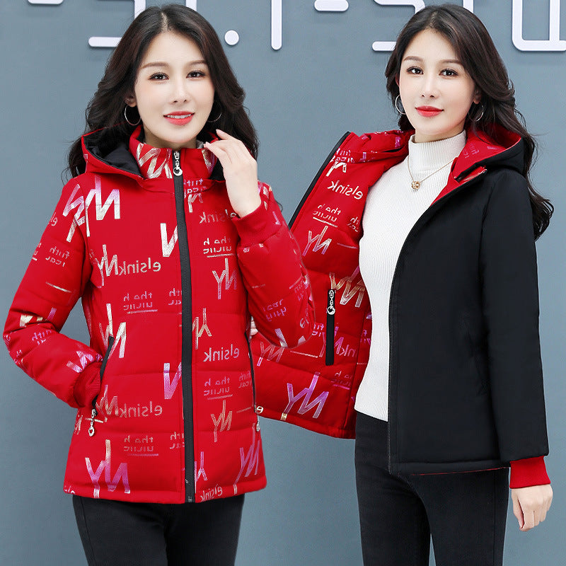 Women's Double-sided Down Cotton-padded Jacket Winter Women's Double-sided Down Cotton-padded Jacket Winter