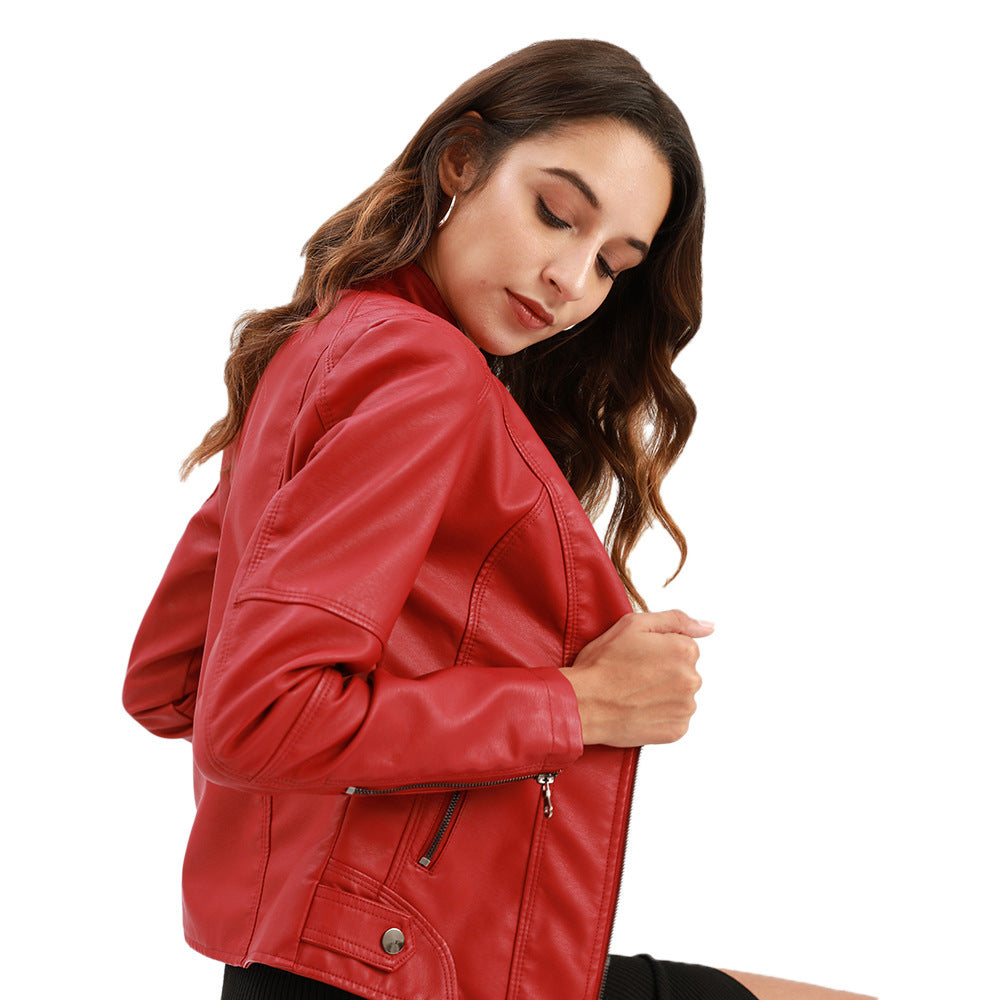 European And American Women's Leather Jackets European And American Women's Leather Jackets