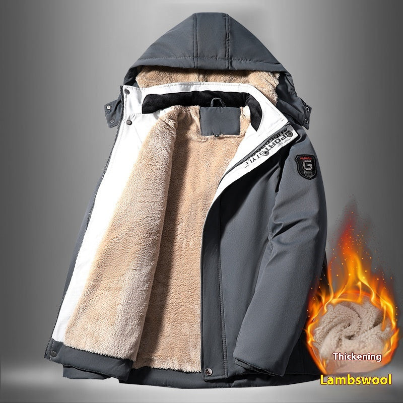 Winter Lambskin Warm Thickened Men's Cotton Clothes Winter Lambskin Warm Thickened Men's Cotton Clothes