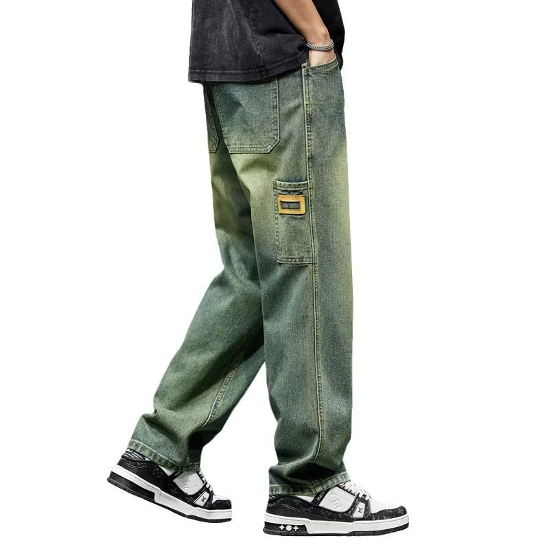 Vintage Jeans Men's High Street All-matching Straight Pants Vintage Jeans Men's High Street All-matching Straight Pants