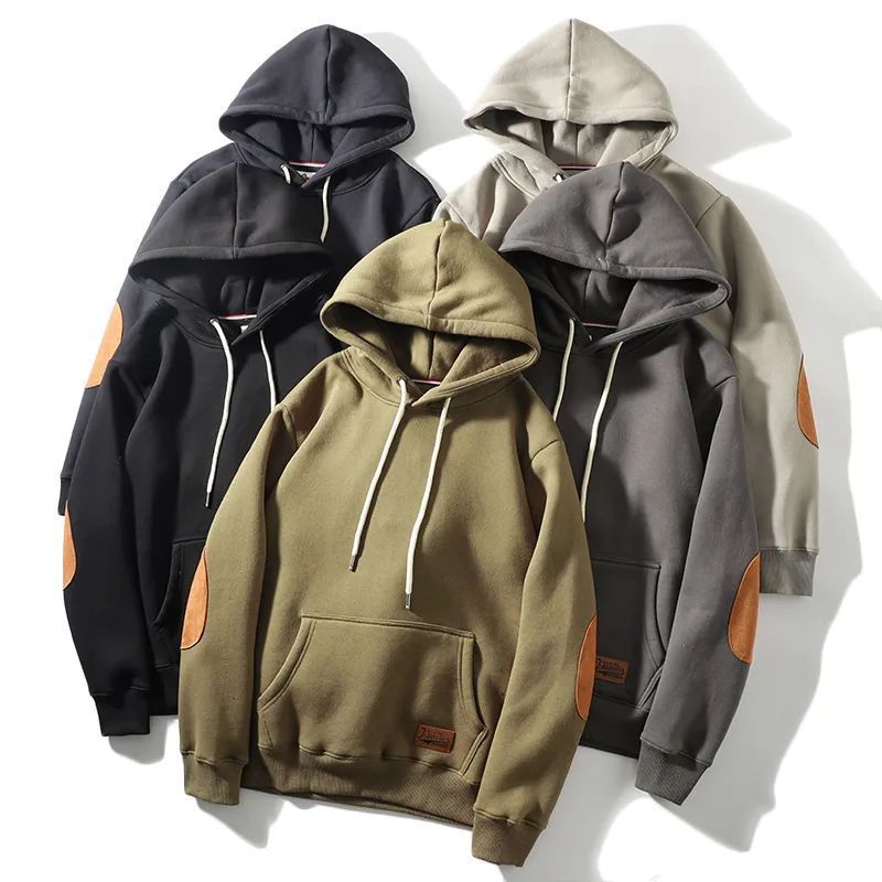 Thick Warm Affixed Cloth Embroidered Hoodie Coat Thick Warm Affixed Cloth Embroidered Hoodie Coat