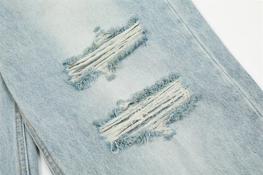 Fashion Knife Ripped Jeans For Men Fashion Knife Ripped Jeans For Men