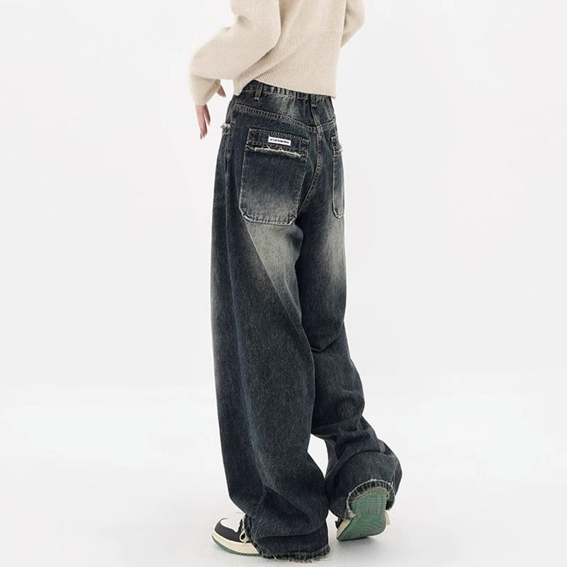 Plus Size High Waist Loose And Slimming Straight Wide Leg Jeans For Women Plus Size High Waist Loose And Slimming Straight Wide Leg Jeans For Women